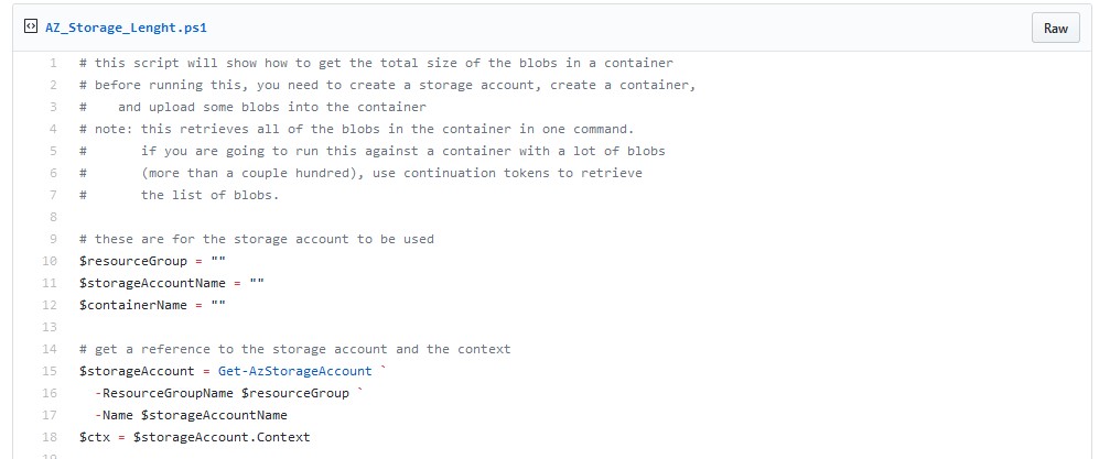 Calculer la taille totale d’un conteneur de stockage Azure