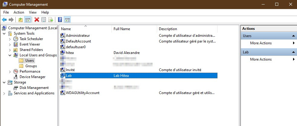 liste utilisateurs windows